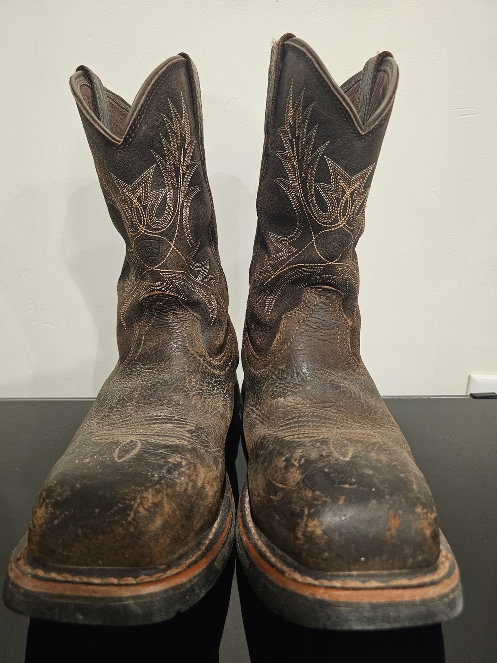 Ariat Men's Brown Leather Western Work Boots
